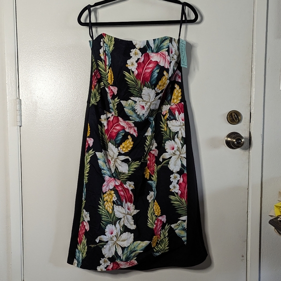 Steady Clothing Hawaiian Flower strapless wrap dress 2XL - Picture 1 of 10